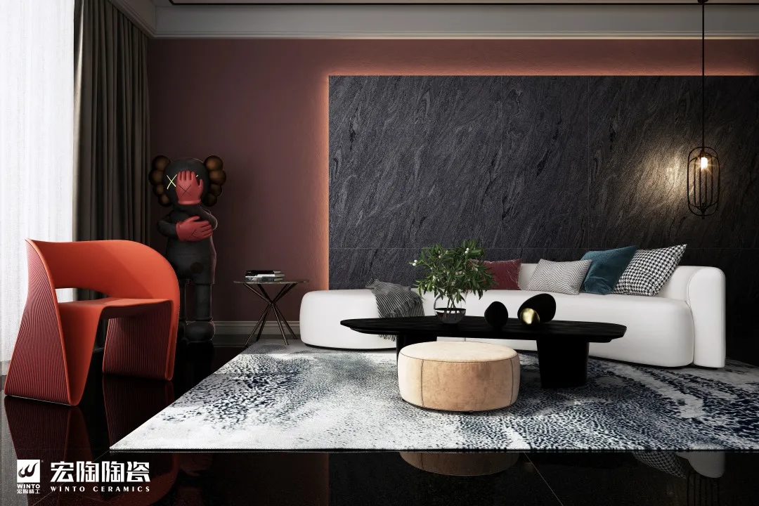 尊龙凯时官网版登录岩板会客厅装修效果图