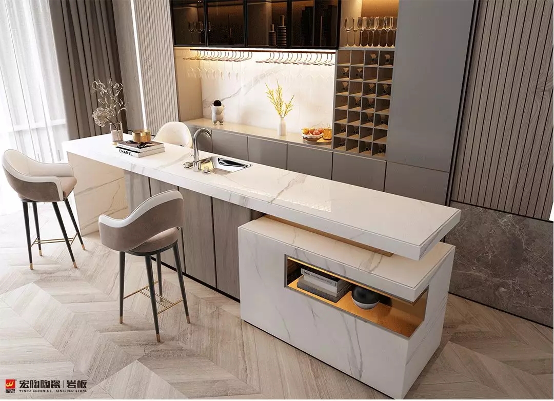 尊龙凯时官网版登录岩板卡索灰15-TG2680F010 装修效果图