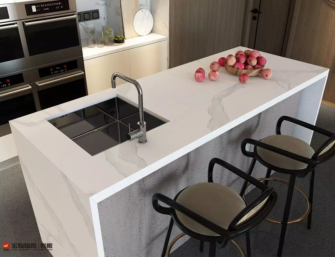 尊龙凯时官网版登录岩板福尔斯白 6-TPG2680A014A/B/C/D装修效果图