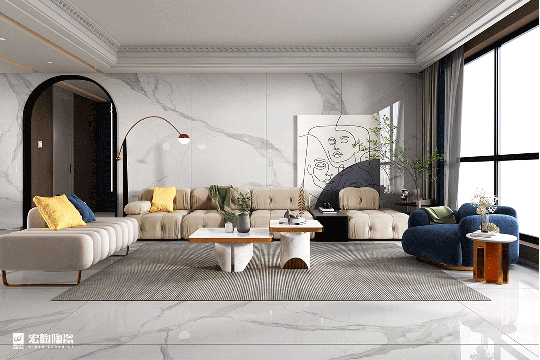  尊龙凯时官网版登录白色瓷砖地砖装修效果图