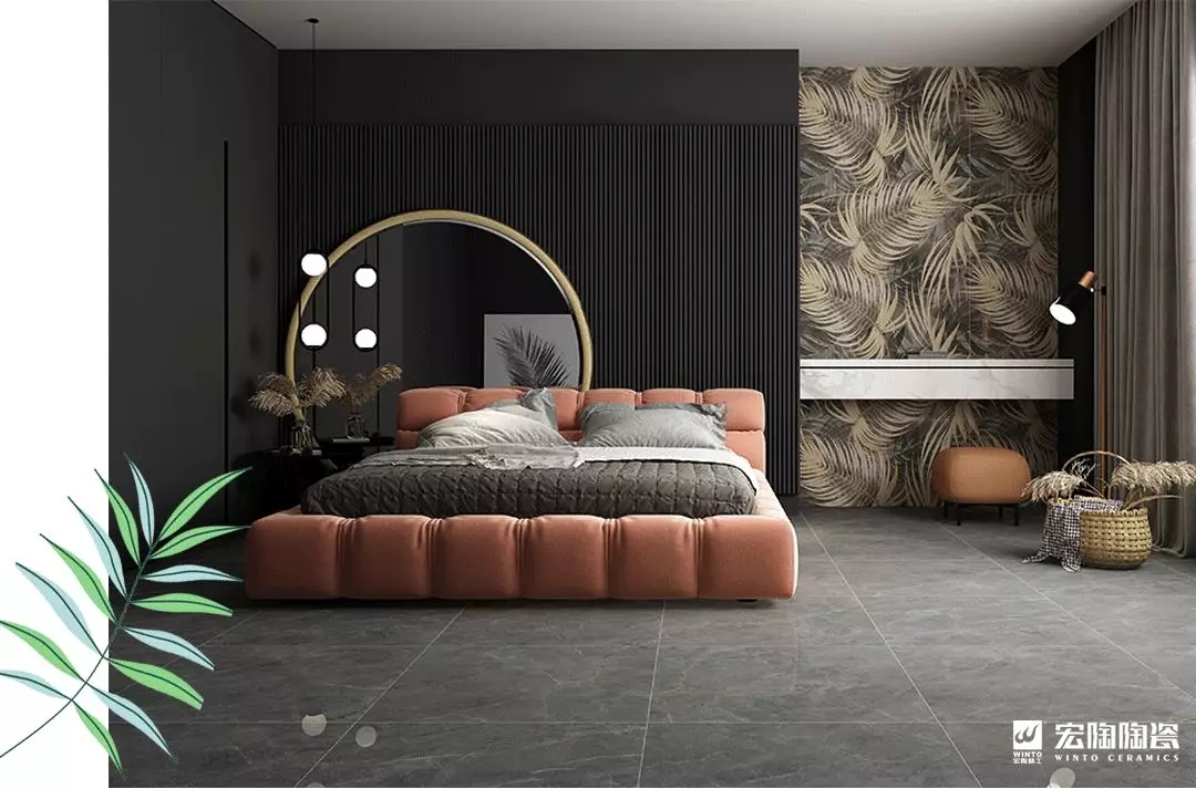 尊龙凯时官网版登录范特西深灰瓷砖地砖装修效果图