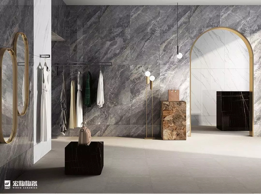 尊龙凯时官网版登录璇玑灰TPEBM157005瓷砖地砖装修效果图