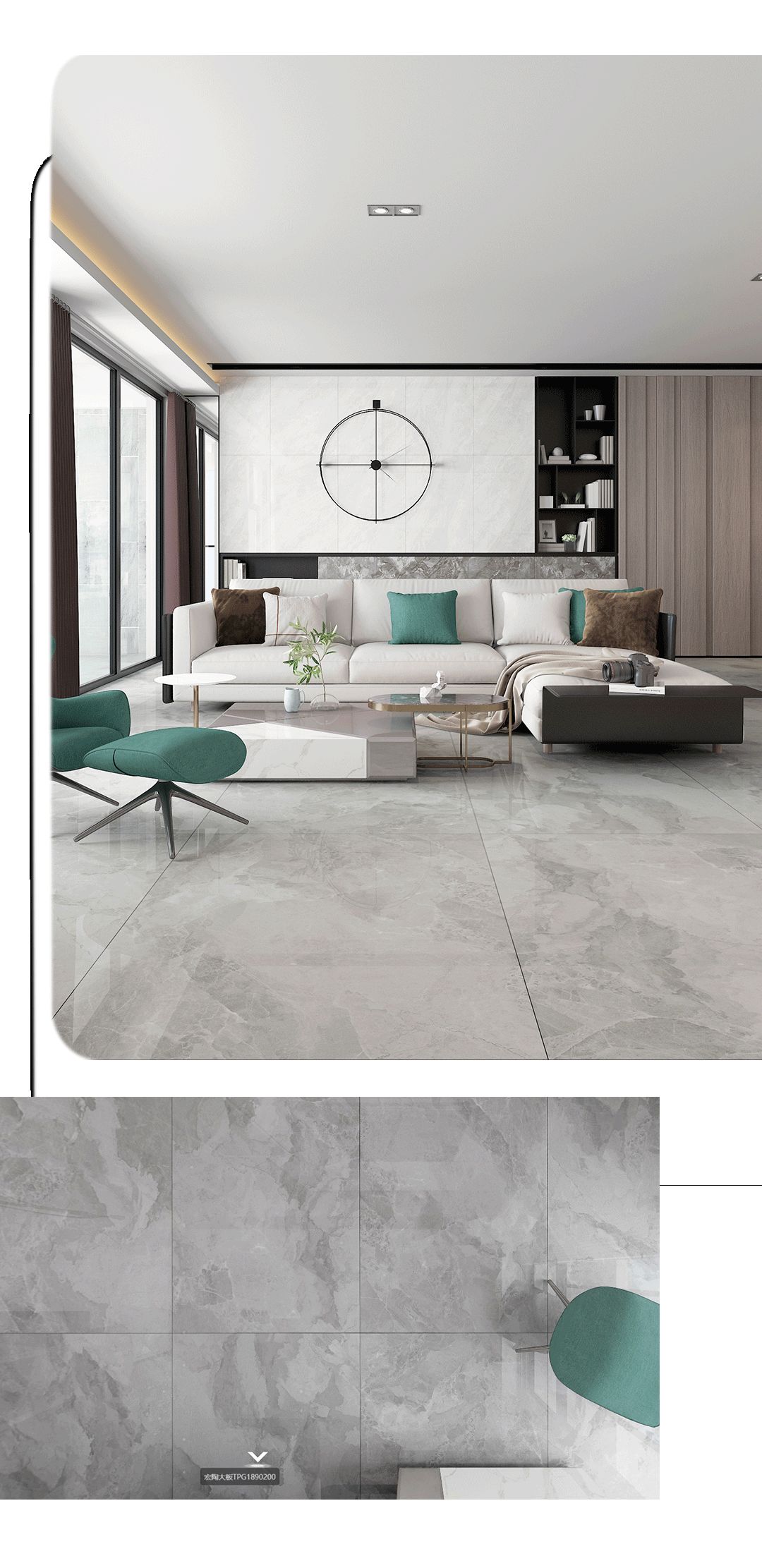 尊龙凯时官网版登录900x1800mm陶瓷大板鱼肚白装修效果图