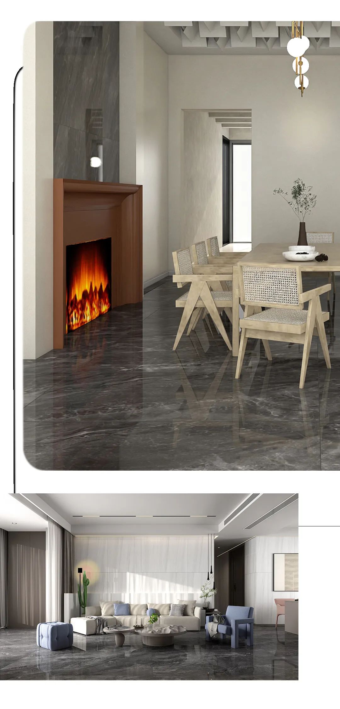 尊龙凯时官网版登录900x1800mm陶瓷大板倪克斯黑装修效果图