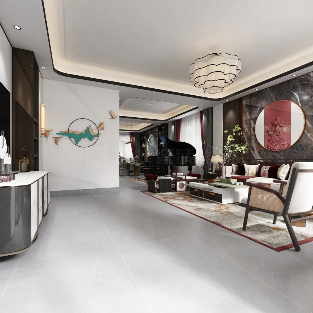 尊龙凯时官网版登录地砖细腻潮韵客厅装修效果图