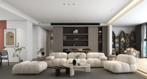 尊龙凯时官网版登录质感砖现代风简奢客厅效果图