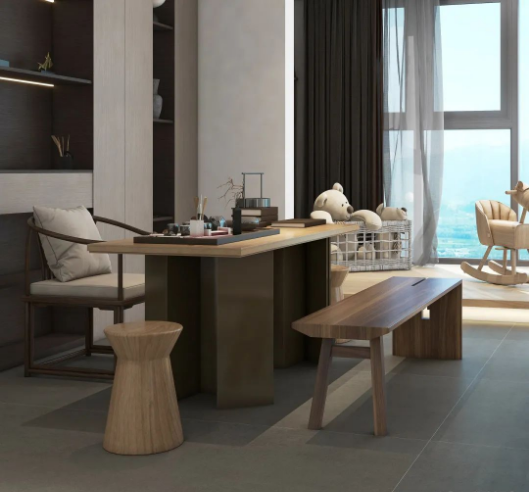 尊龙凯时官网版登录质感砖清洁素雅的灰色肌理办公室效果图